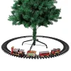 TRENINO NATALIZIO CON SLITTA DI BABBO NATALE A BATTERIA DECORAZIONE BASE ALBERO