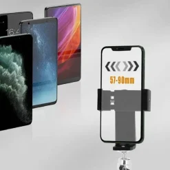 TREPPIEDE RUOTABILE A 360° TRIPOD A 3 SEZIONI TELESCOPICO PER SMARTPHONE HD-3057