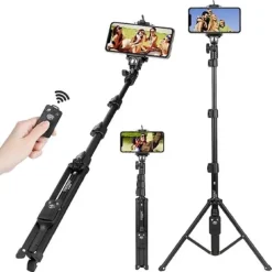 TREPPIEDE SELFIE STICK CON CONTROLLER BLUETOOTH SENZA FILI RIMOVIBILE Q-L1388