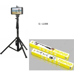 TREPPIEDE SELFIE STICK CON CONTROLLER BLUETOOTH SENZA FILI RIMOVIBILE Q-L1388
