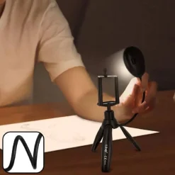 TREPPIEDI DA TAVOLO CON LUCE LED 3 INTENSITÀ GIREVOLE 360° PER SMARTPHONE HD3274