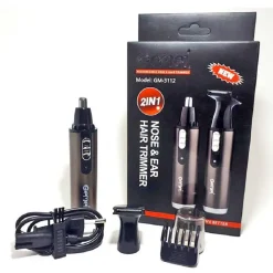 TRIMMER GM3112 2IN1 RIFINITORE REGOLATORE PER NASO ORECCHIE BATTERIA RICARICABILE