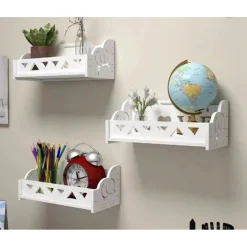 TRIS MENSOLE DA PARETE SCRITTA LOVE CON MOTIVI INTAGLIATI DECORATIVI CASA SOGGIORNO CAMERA