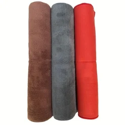 TRIS PANNI IN MICROFIBRA PER PULIZIA SPORCO VETRI ESTERNI INTERNI AUTO MULTICOLORE