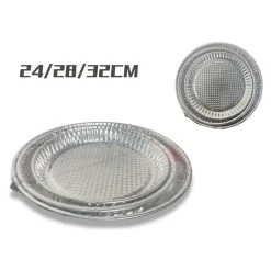 TRIS STAMPI PER CROSTATA TORTE DESSERT PASTICCINI IN LATTA 24/28/32 CM TEGLIE 007910A