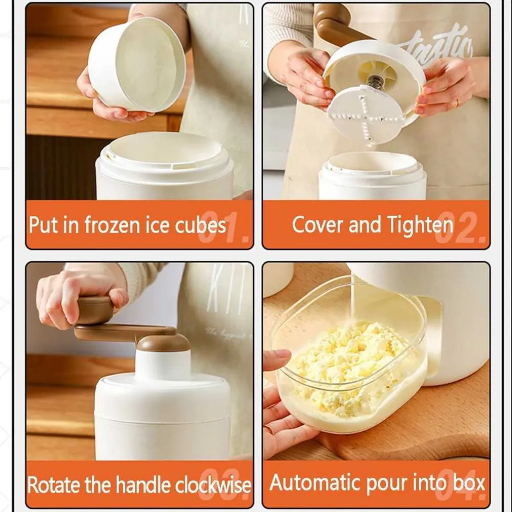 TRITAGHIACCIO MANUALE A MANOVELLA FACILE DA USARE MACCHINA GHIACCIO TRITATO GRANITA CASA