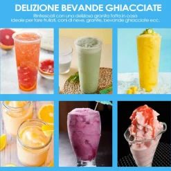 TRITAGHIACCIO MANUALE MACCHINA PER TRITA ROMPERE IL GHIACCIO CON MANOVELLA ICE