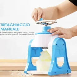 TRITAGHIACCIO MANUALE MACCHINA PER TRITA ROMPERE IL GHIACCIO CON MANOVELLA ICE