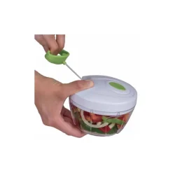 TRITATUTTO A CORDA MANUALE CON COPERCHIO TRITAVERDURE CON CORDINA LAME ACCIAIO