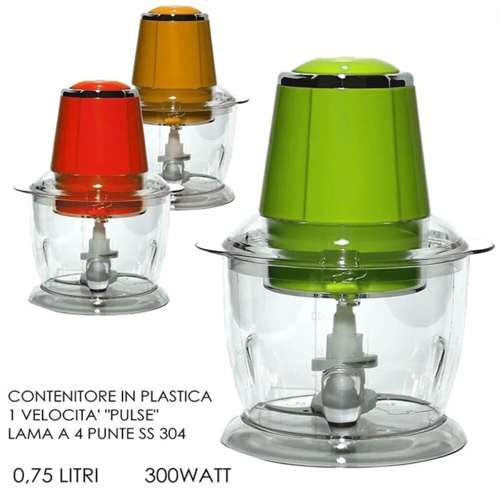 TRITATUTTO 0,75LT 300W ROBOT DA CUCINA TRITA VERDURE ELETTRICO PROFESSIONALE