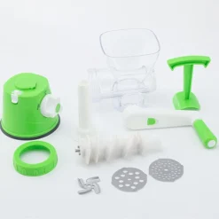 TRITATUTTO MANUALE MACININO PORTATILE A MANOVELLA IN ACCIAIO PER CARNE MANZO PESCE MAIALE