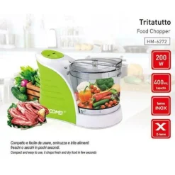 TRITATUTTO TRITAVERDURE FRUTTA TRITA TAGLIA VERDURE 400 ML 200W HOOMEI HM-6272