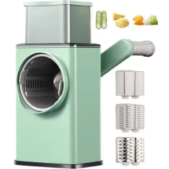 TRITAVERDURE GRATTUGIA A MANOVELLA AFFETTATRICI PER LA CASA MANDOLINE IN ACCIAIO