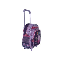 TROLLEY ASILO O DA VIAGGIO IN MICROFIBRA E PVC PEPPA PIG CON CARRELLO A 2 RUOTE