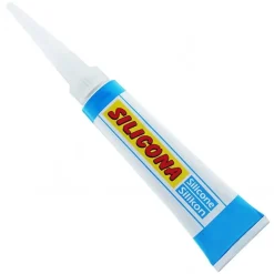 TUBETTO MINI CARTUCCIA COLLA SILICONE SIGILLANTE BIANCA BIANCO UNIVERSALE 30 ML