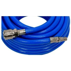 TUBO ARIA COMPRESSA FLESSIBILE PER COMPRESSORE 20 METRI RACCORDO RAPIDO 1/4″