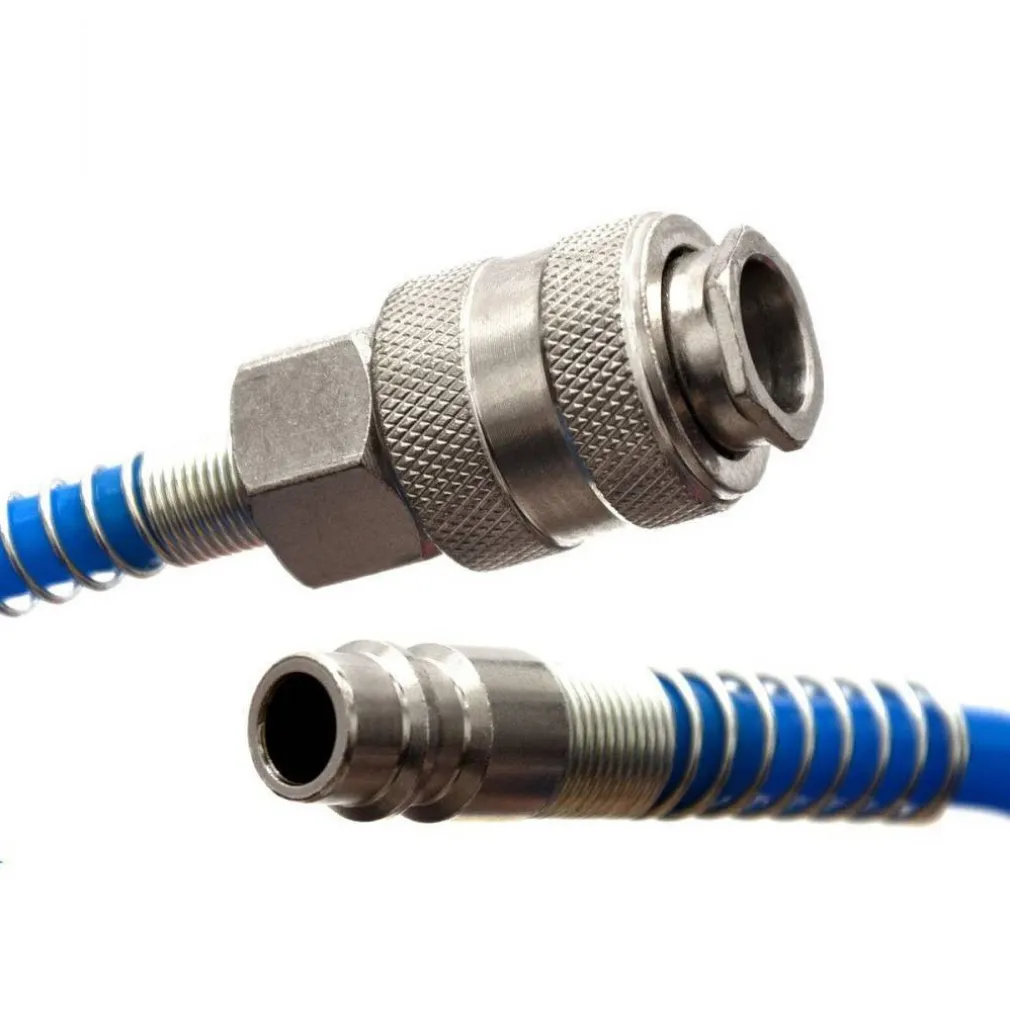 TUBO ARIA COMPRESSA SPIRALE 20 METRI FLESSIBILE PER COMPRESSORE RACCORDO COLOR