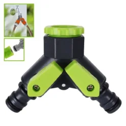 TUBO CONNETTORE A Y CON RUBINETTO 2 VIE RAPIDO UNIVERSALE PLASTICA GIARDINO 94752
