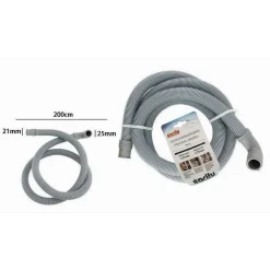 TUBO DI SCARICO UNIVERSALE PER LAVATRICE LAVASTOVIGLIE DA 200 CM CORRUGATO 59054