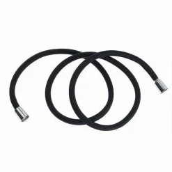 TUBO DOCCIA FLESSIBILE 1.5 MT NERO OPACO 150 CM BAGNO LACCIO DOCCETTA BOX 87287