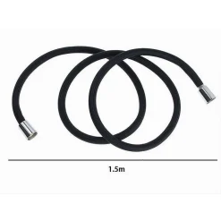 TUBO DOCCIA FLESSIBILE 1.5 MT NERO OPACO 150 CM BAGNO LACCIO DOCCETTA BOX 87287