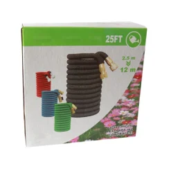 TUBO ESTENSIBILE FLESSIBILE IRRIGAZIONE GIARDINO MULTIGETTO PISTOLA 12 METRI