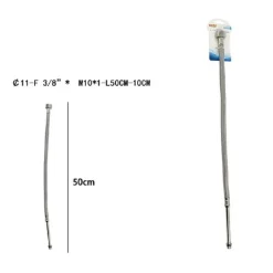 TUBO FLESSIBILE FLESSIBILI RUBINETTO MISCELATORE ACQUA 50 CM F 3/8 X M10/1 69397