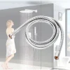 TUBO FLESSIBILE PER DOCCIA VASCA CABINA 150CM LACCIO IN PVC RIVESTIMENTO CROMATO