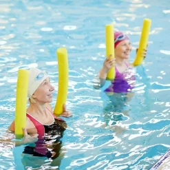TUBO GALLEGGIANTE PER PISCINA Ø6X150CM GIALLO PER ESERCIZI GIOCHI ACQUA 062899A