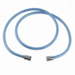 TUBO LACCIO FLESSIBILE DOCCIA RICAMBIO 1,8 MT LACCIO PVC RIVESTIMENTO BLU 87297