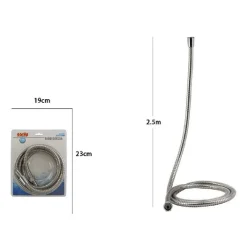 TUBO LACCIO FLESSIBILE DOCCIA DOCCETTA VASCA BAGNO 2,5 METRI UNIVERSALE 69218
