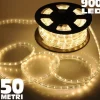 TUBO LUMINOSO 50 METRI BIANCO CALDO PER USO ESTERNO CON CONTROLLER 8 GIOCHI LUCE