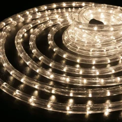 TUBO LUMINOSO A LED PER ESTERNO BIANCO CALDO 10 METRI CON CONTROLLER GIOCHI LUCE