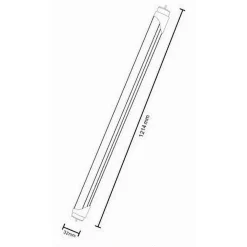 TUBO NEON LED T8 OPACO 26 WATT CONNESSIONE BILATERALE LUCE 4000K 6500K T8-26W-O