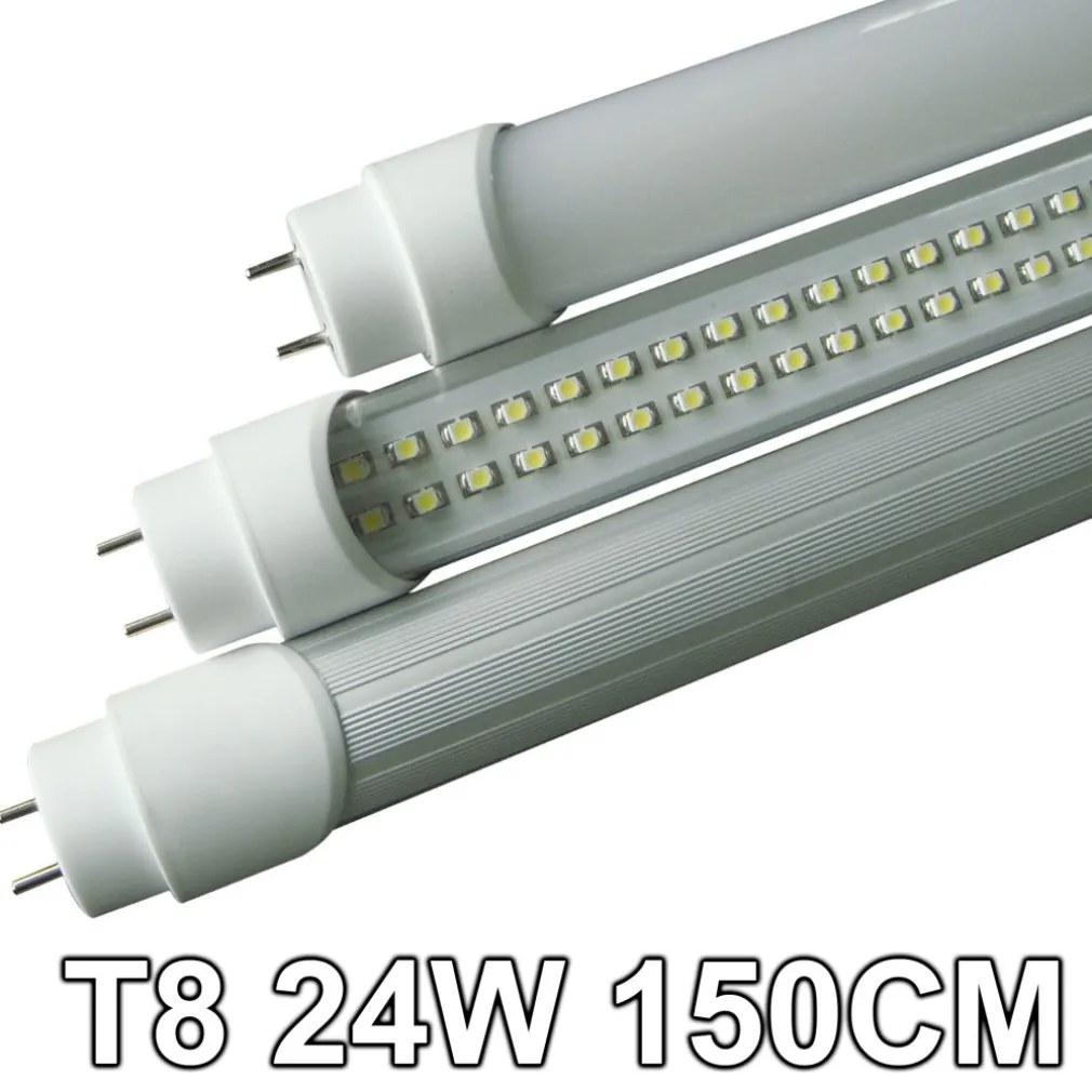 TUBO NEON LED 24W "150 CM" ATTACCO T8 SMD LED LUCE BIANCA FREDDA CALDA NATURALE