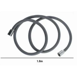 TUBO PER DOCCIA FLESSIBILE 1.8 MT GRIGIO 180 CM BAGNO LACCIO DOCCETTA BOX 87285