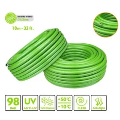 TUBO PER GIARDINO IRRIGAZIONE IN PVC VERDE POMPA ACQUA 10METRI 33FT Ø6.5MM 57511