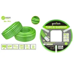 TUBO PER GIARDINO IRRIGAZIONE IN PVC VERDE POMPA ACQUA 30 MT 99 FT Ø 6.5MM 57514