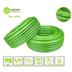TUBO PER GIARDINO IRRIGAZIONE IN PVC VERDE POMPA ACQUA 15 MT 49FT Ø 6.5MM 57512