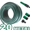 TUBO PER IRRIGAZIONE DA GIARDINO LUNGO 20 METRI CON 4 ACCESSORI DA 1/2" VERDE