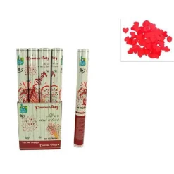 TUBO SPARA CUORI PETALI ROSSI CANNONE PER FESTA SAN VALENTINO PARTY 50 CM
