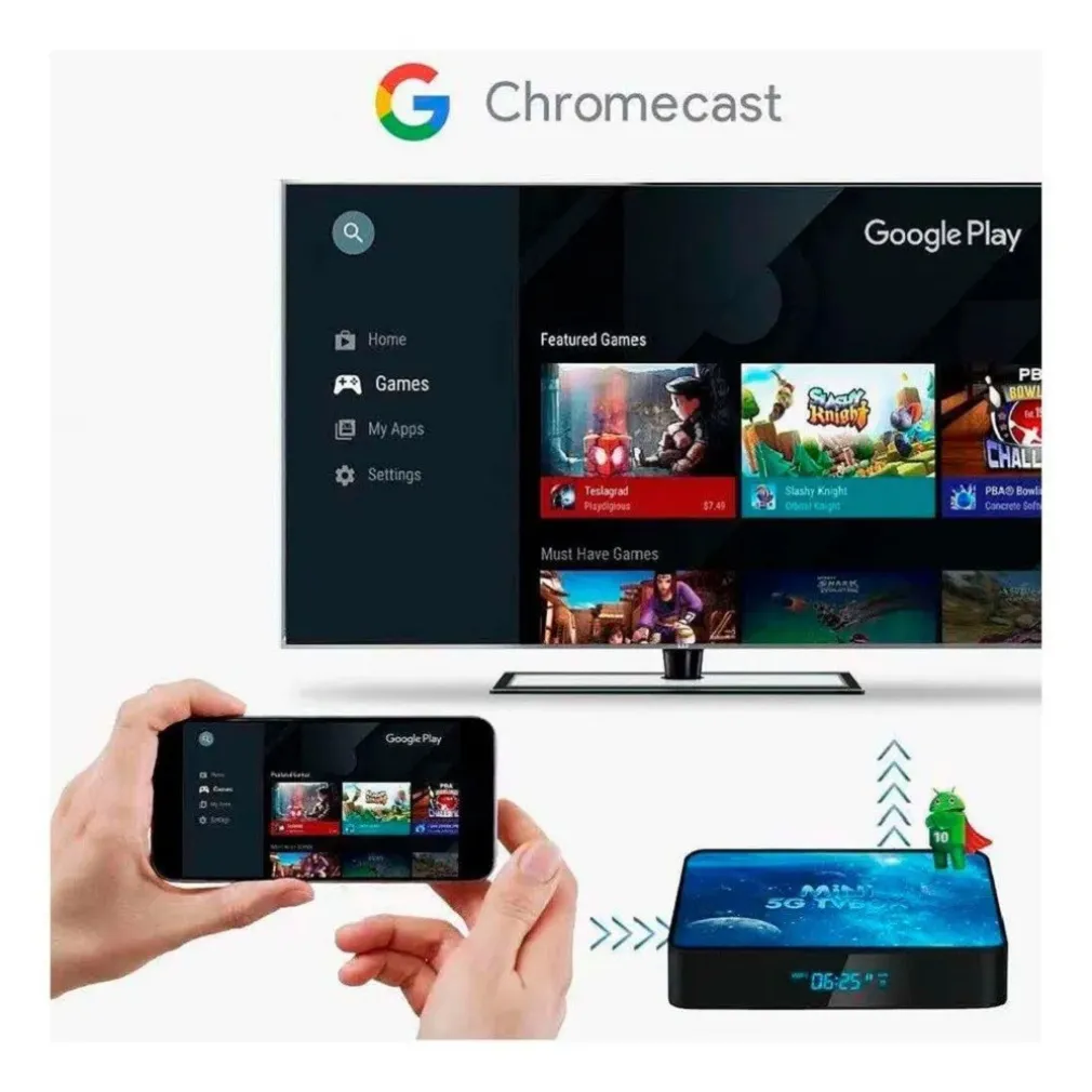 TV BOX Q5GMINI ULTRA 6K HD 4G RAM + 64G WI-FI ANDROID 10 SMART TV BOX TASTIERA