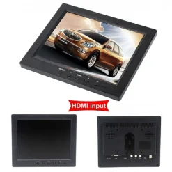 TV TELEVISORE MONITOR LCD 8'' TFT VIDEOSORVEGLIANZA VGA BNC HDMI USB TELECOMANDO