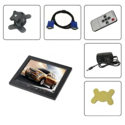 TV TELEVISORE MONITOR LCD 8'' TFT VIDEOSORVEGLIANZA VGA BNC HDMI USB TELECOMANDO