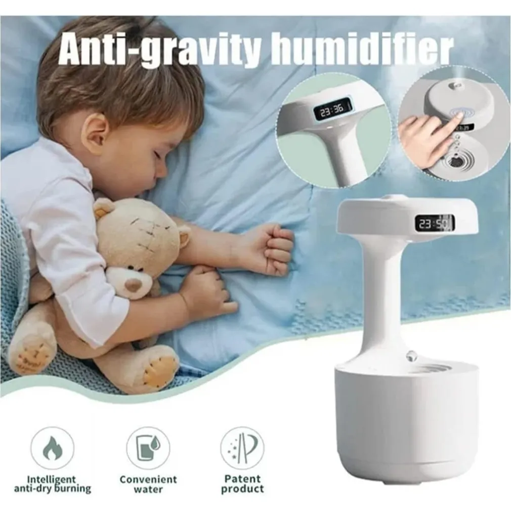 UMIDIFICATORE ARIA ANTIGRAVITÀ DIFFUSORE AROMI GOCCIA ACQUA OROLOGIO AROMATERAPIA