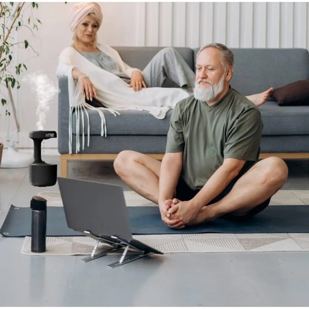 UMIDIFICATORE ARIA ANTIGRAVITÀ DIFFUSORE AROMI GOCCIA ACQUA OROLOGIO AROMATERAPIA