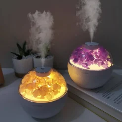 UMIDIFICATORE PER AMBIENTE AROMATERAPIA OLI ESSENZIALI USB CON FIORI PROFUMATORE