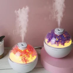 UMIDIFICATORE PER AMBIENTE AROMATERAPIA OLI ESSENZIALI USB CON FIORI PROFUMATORE