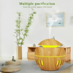 UMIDIFICATORE ULTRASUONI DIFFUSORE DI AROMI OLI ESSENZIALI PER AROMATERAPIA USB