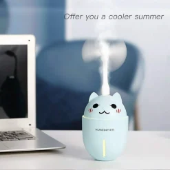 UMIDIFICATORE USB 3IN1 ULTRASUONI MICETTO GATTO 320ML AROMATERAPIA DIFFUSORE